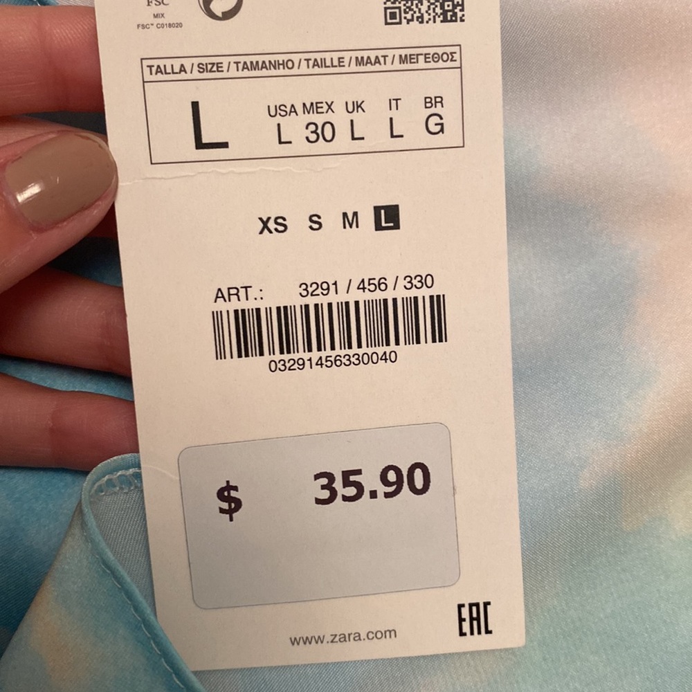 NWT Zara Tie dye scoop neck tank - Picture 5 of 5